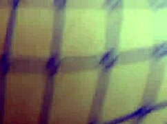 Curly slut fucks in stockings