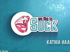 Teasing Teen Gives Blowjob, Splattering Cum On Glasses?