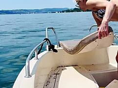 boat wash in sexy thong swimsuit summer is here