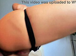 A college girl tries a big cock in her tight spot