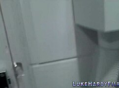 costumed british blonde sucks monster cock