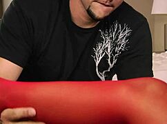 uh, can’t help it, horny girl in fishnet drivin me crazy