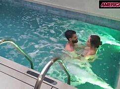 She wanted to fight at the motel, but pool sex calmed her down