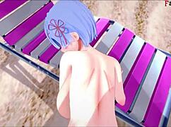 rem pounded doggystyle on the beach, re zero fantasy