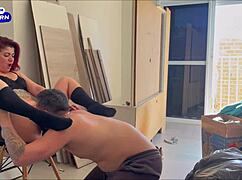 creamy redhead pussy rides hard for messy creampie finish