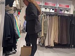 that round latina booty looks hot in see thru leggings.