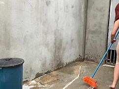 this naughty maid keeps teasing me with her ass