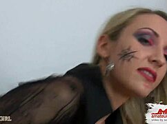 Halloween Costumes Hide Monster Cock For Blonde Blowjob.