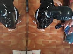 Milf in stockings gets fucked doggystyle hard