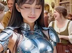 female warrior costume gets destroyed in the battle