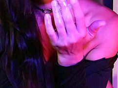 Blowjob In Neon Night With Deep Throat Pov