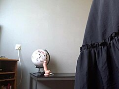 Recording videos of a mature teacher's anatomy lesson with penetration