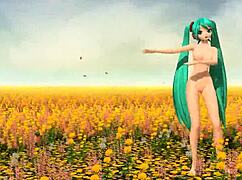 hatsune miku and levan polka in project diva nude mod showcasing their goddess bodies