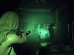 i feel so athletic and topless working out with claire redfield's monster