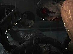 i feel so athletic and topless working out with claire redfield's monster