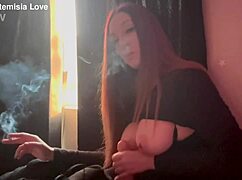 artemisia love says, 'look at my big boobs while i smoke'