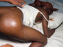 i bent over for an aggressive doggystyle fuck with my lover's big black cock