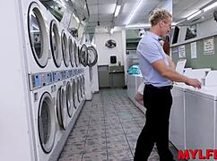 mylfex - sweet small 18+ girl pops up in laundry then gets seduced by swinger couple