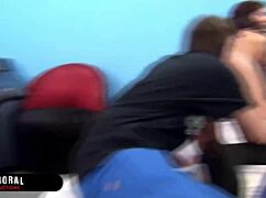 keisha grey and brooks ride travis and scott in tandem cowgirl fuck