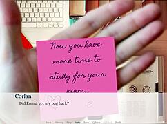 lets play emma in the library with big tits and blowjob scenes