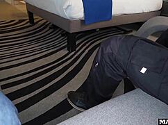 Young French blonde returns to get fucked harder in rough interracial quickie!