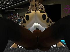 I can’t believe Sunny got double teamed in this wild cartoon threesome with furries