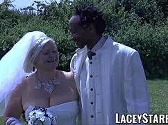 Laceystarr - Granny Bride, Want Cum After BBC Doggy Pounding?