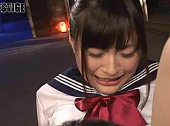 Asian amateur with big tits gives blowjob using wild toys