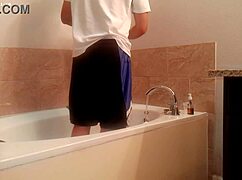 Generally tidying up the bathroom for housechore work