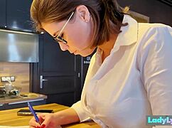 ladylyne jerks off to big natural tits