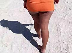 Mexicana Whore Shows Tits And Ass Groped On Public Mexican Beach