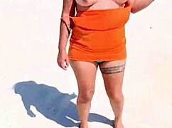 Mexicana Whore Shows Tits And Ass Groped On Public Mexican Beach