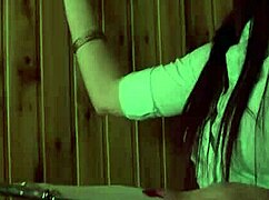 Mira Sunset Gives Amazing Blowjob Through Sauna Glory Hole