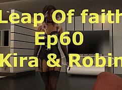 In leap of faith 60, Robin and Kira explore their big asses
