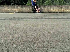 hot chubby latina girl bent over fucking in public street