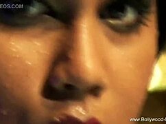 Yo, see this pretty Asian woman washing her bare skin so sensually today!