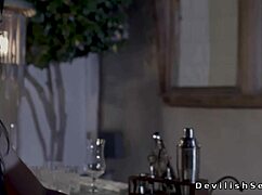 bald husband banging his busty wife hard