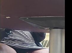 Caught Filming Wife's Upskirt, She's Fingering Herself in Public! Wow!