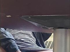 Caught Filming Wife's Upskirt, She's Fingering Herself in Public! Wow!