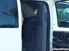 Beautiful Immigrant Riding Lucky Agent's Cock?