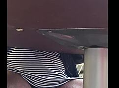 Caught Filming Wife's Upskirt, She's Fingering Herself in Public! Wow!