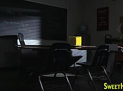 Coed rubia monta duro, pero termina con chorro sorpresa.