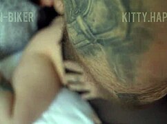 Tattooed Girl Drinks Liquid Lunch