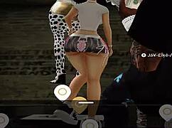 big booty latina bitch twerking at my party with jerk off vibes