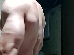 Strong muscular man invites you to subscribe