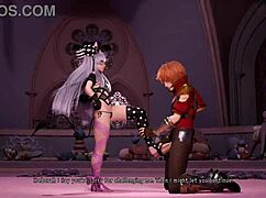 have you seen this goth witch giving a footjob in stirrup socks under the game