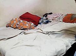 Madrasta caught masturbating by stepson gets huge squirt and facial cumshot after intense session