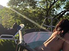 Gorgeous ASIAN babe FUCKS outdoors on the FARM with BIG BLACK COCK