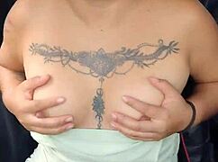 Horny Mexican Babe Flashes Her Tits And Panties In The Car On The Highway.