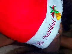 Mi Hijastra Gives Incredible Christmas Blowjob and Ass Play